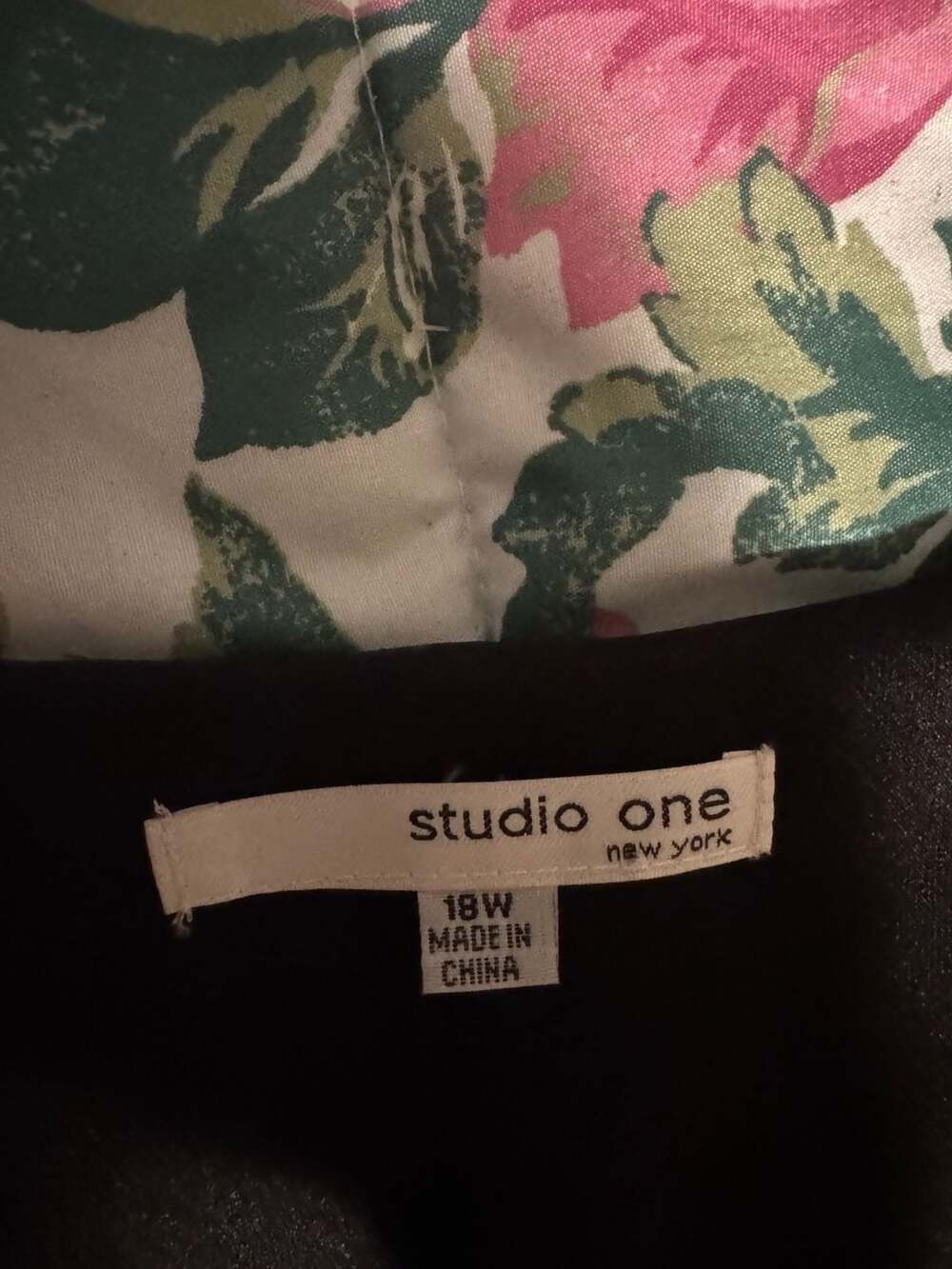 Studio One New York Sleeveless Damask Lace Hem Dress Size 18W - Picture 3 of 6